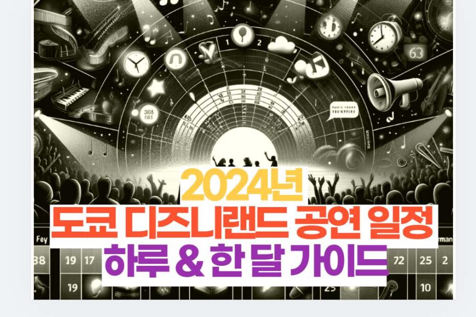 2024년  도쿄 디즈니랜드 공연 일정  하루 & 한 달 가이드