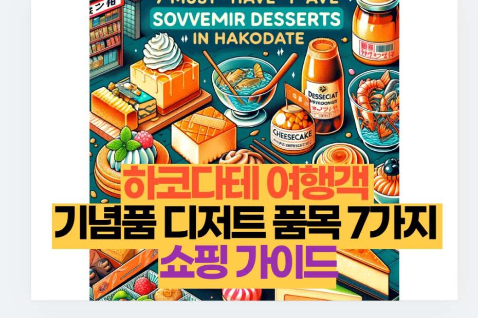 하코다테 여행객  기념품 디저트 품목 7가지  쇼핑 가이드