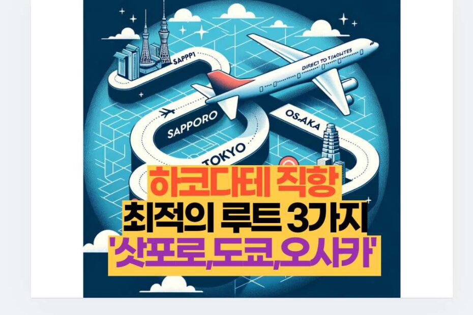 하코다테 직항  최적의 루트 3가지 '삿포로,도쿄,오사카' 