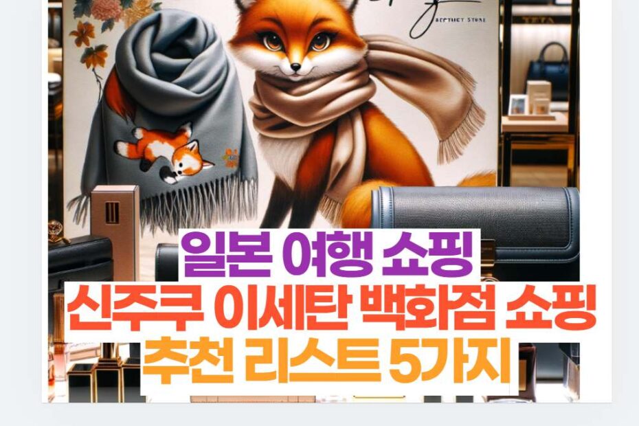 일본 여행 쇼핑  신주쿠 이세탄 백화점 쇼핑추천 리스트 5가지 