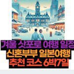 겨울 삿포로 여행 일정  신혼부부 일본여행  추천 코스 6박7일