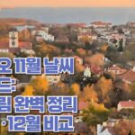 칭다오 11월 날씨  가이드:  옷차림 완벽 정리  10월·12월 비교